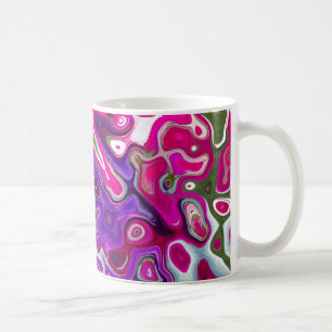 Taza De Café Blueberry Swirl White Stein
