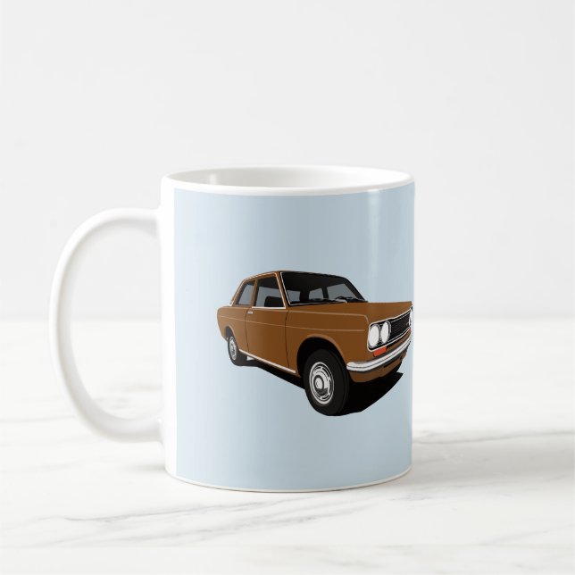 Taza De Café Bluebird 1600 (510), dos imágenes de Brown Datsun (Izquierda)
