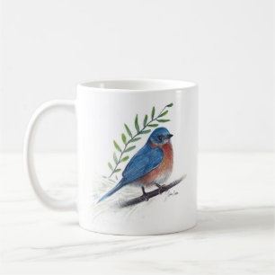 Taza De Café Bluebird Bird Art Coffee Mug