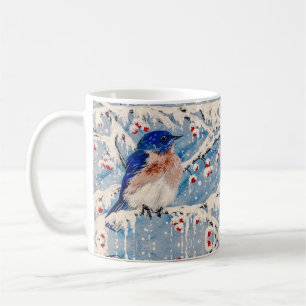 Taza De Café Bluebird del invierno