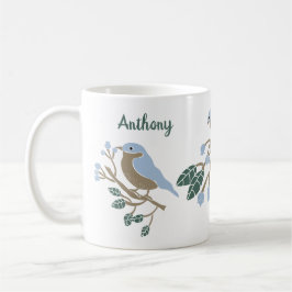 Taza De Café Bluebird y Blueberries personalizados