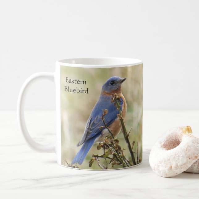 Taza De Café Bluebirds Coffee Mug by BirdingCollectibles (Con donut)