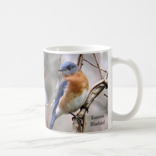 Taza De Café Bluebirds Coffee Mug II por BirdingCollectibles (Derecha)