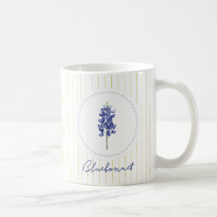 Taza De Café Bluebonnet, Flor salvaje de Texas, Azul, Primavera
