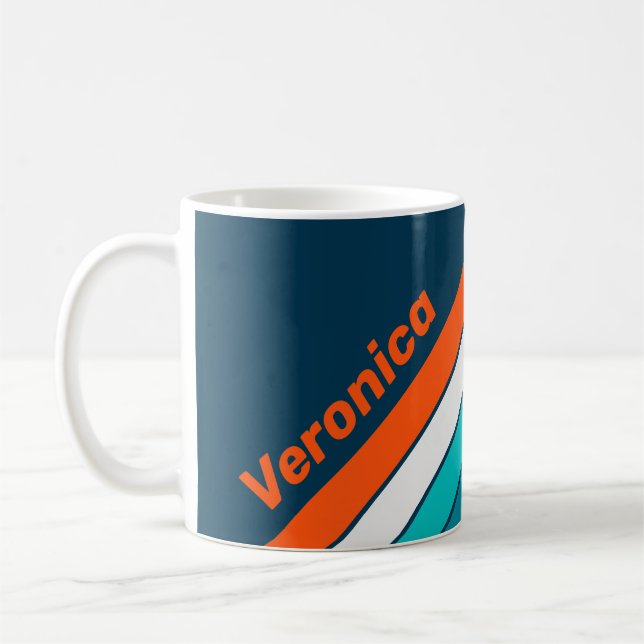 Taza De Café Bluebottle Echo Stripes with Name (Izquierda)