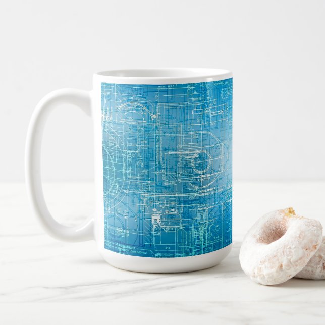 Taza De Café Blueprint of Bold Dreams Coffee Mug (Con donut)
