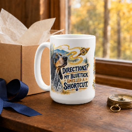 Taza De Café Bluetick Coonhound divertido personalizado
