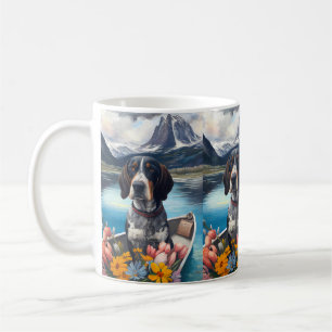 Taza De Café Bluetick Coonhound en una paleta: Una aventura esc