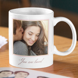 Taza De Café Blush Border Portrait