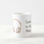 Taza De Café Blush Pink Headphones<br><div class="desc">Blush Pink Headphones</div>