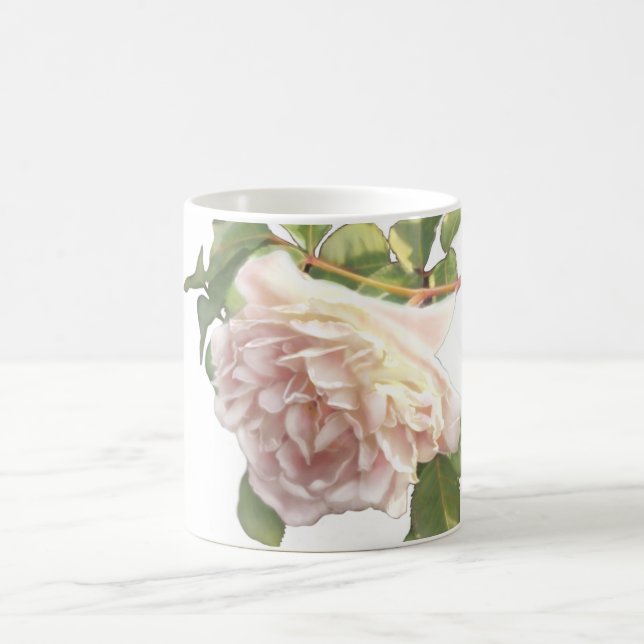 Taza De Café Blushing Ivory Peach Rosa (Centro)