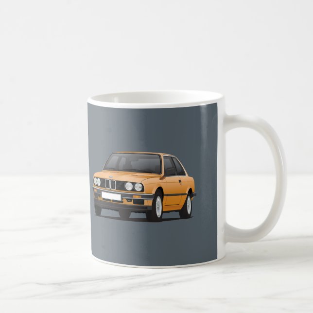 Taza De Café BMW 3 series, E30, naranja (Derecha)