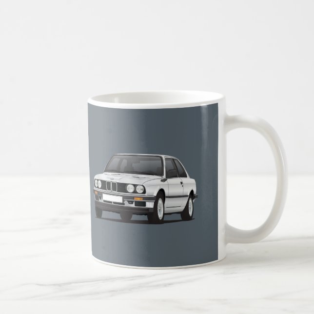 Taza De Café BMW de plata 3 series, E30, ilustracion (Derecha)
