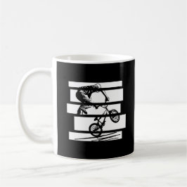 Taza De Café BMX Wheelie Silhouette Urban Lines