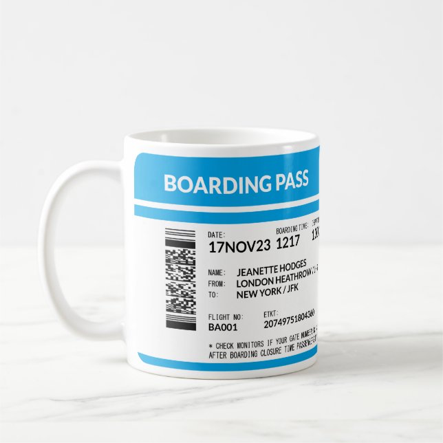 Taza De Café Boarding Pass 5000x1958 (blue) SFR (Izquierda)