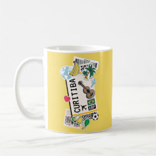 TAZA DE CAFÉ BOARDING PASS CURITIBA BRASIL
