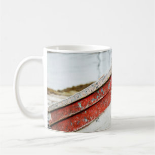 Taza De Café Boat Bow con reparación colorida (colorida)