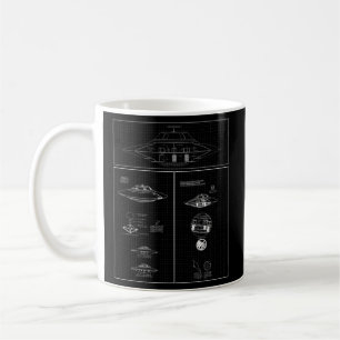 Taza De Café Bob Lazar Sport Model Uap Blueprint