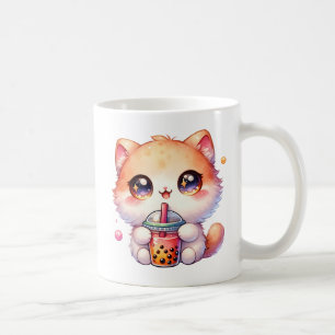 Taza De Café Boba de consumo de gato Té de burbuja