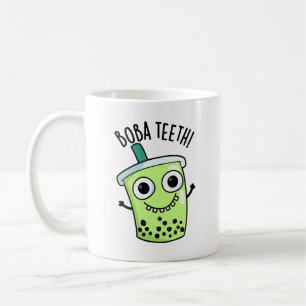 Taza De Café Boba Teeth Funny Boba Tea Pun
