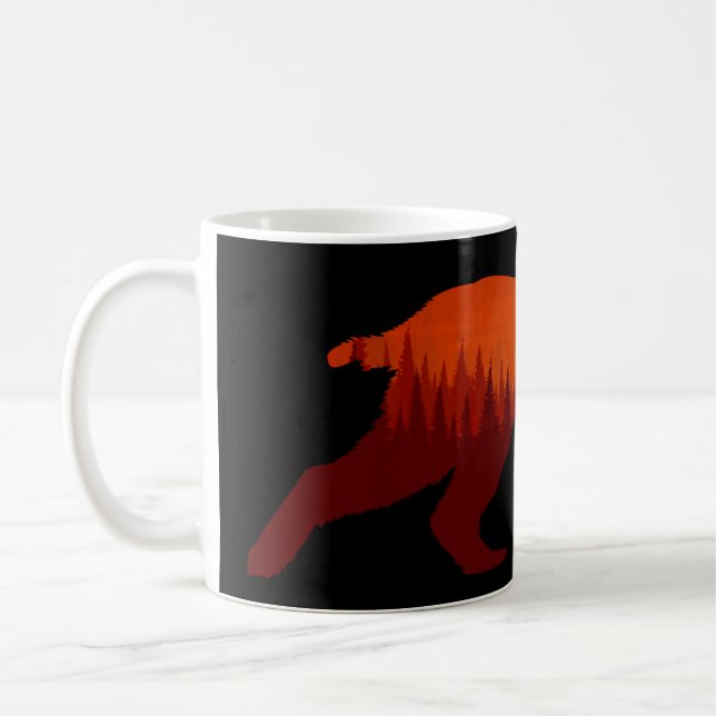 Taza De Café Bobcat Lynx Forest Tree Landscape WilderSun (Izquierda)