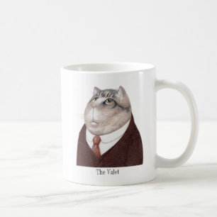 Taza De Café BOBINA blanca CAT DE VALET + Texto