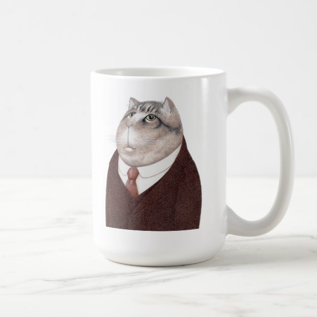 Taza De Café BOBINA blanca de aletas (Derecha)