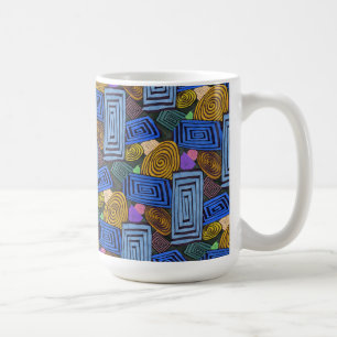 Taza De Café "Bobinas egipcias", barrido de diseño abstracto de