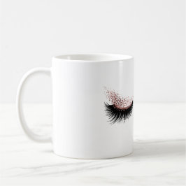 Taza De Café Boca Belleza Maquillaje Chica Lash Extensión Rosa 