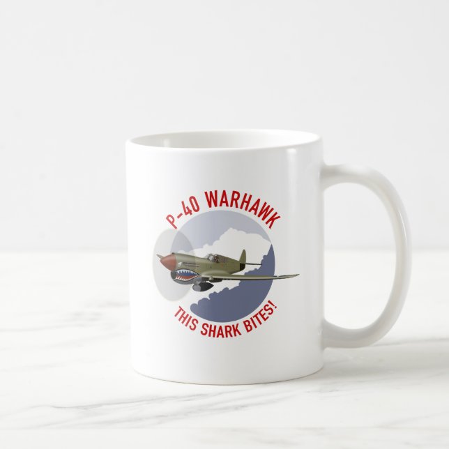 Taza De Café Boca del tiburón de P-40 Warhawk (Derecha)