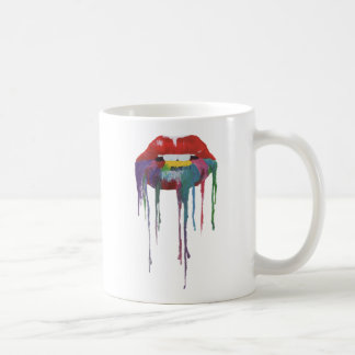 Taza De Café Boca pintura Kiss Art