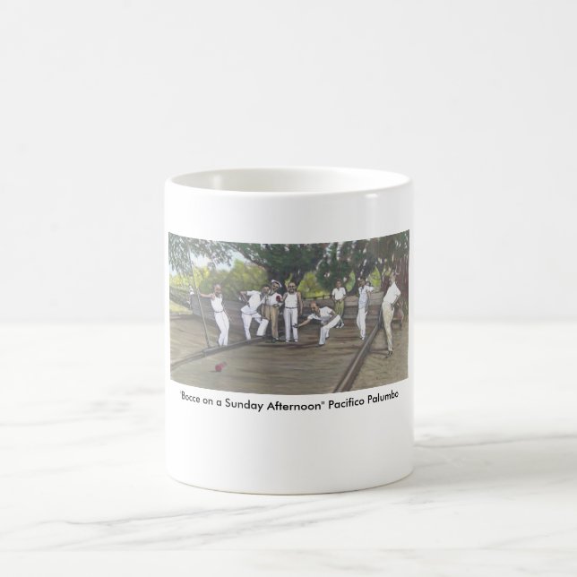 Taza De Café "Bocce en el domingo por la tarde " (Centro)
