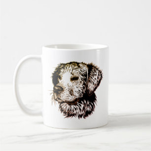 Taza De Café Boceto de cachorro marrón