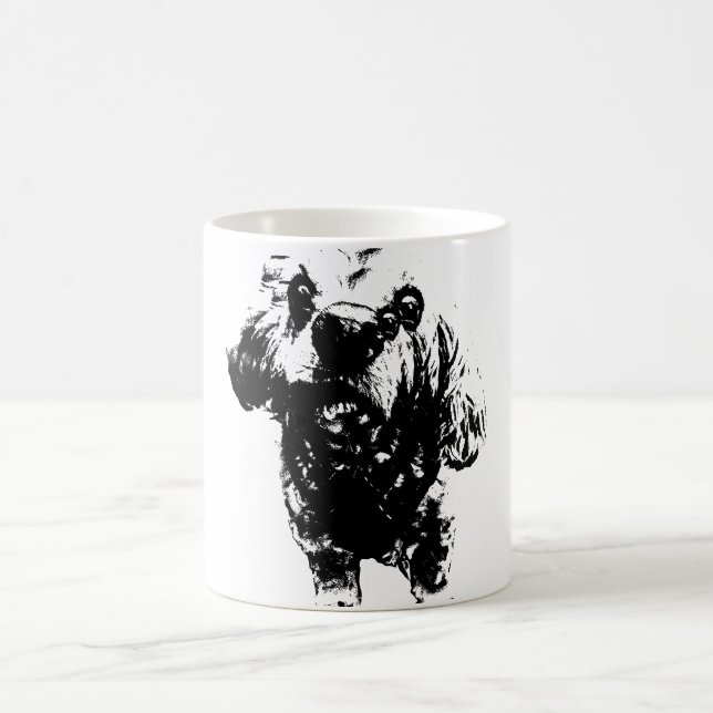 Taza De Café Boceto de Cocker – Tinta Negra (Centro)
