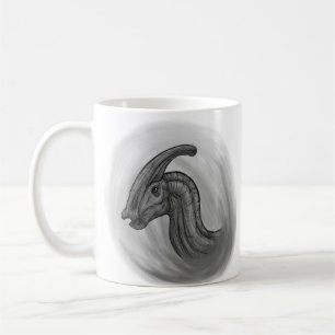Taza De Café Boceto de Parasaurolophus