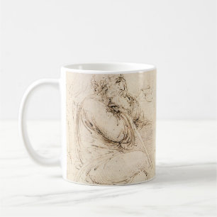 Taza De Café Boceto del anciano y el agua de Leonardo da Vinci