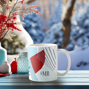 Taza De Café Boda de bloques de color Mr. Groom Winter ID740