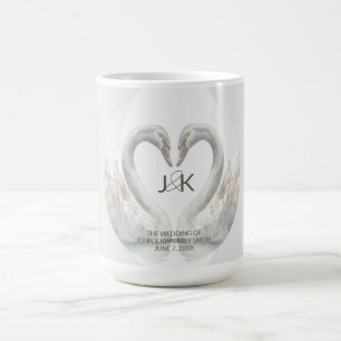 Taza De Café Boda de cisne personalizado