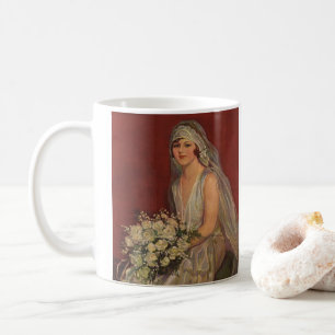 Taza De Café Boda de época, retrato de novia victoriana