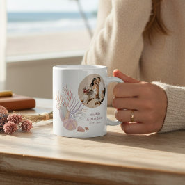 Taza De Café Boda de fotografía de color acuático de Beach Seas