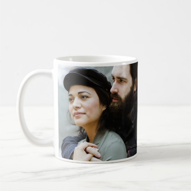 Taza De Café BODA DE FOTOS personalizado ROMÁNTICO CAFÉ MUG (Izquierda)