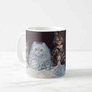 Taza De Café Boda de gatos, matrimonio, novia, Louis Wain