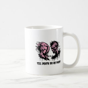 Taza De Café Boda de Halloween Novia gótica Groom Zombies hasta