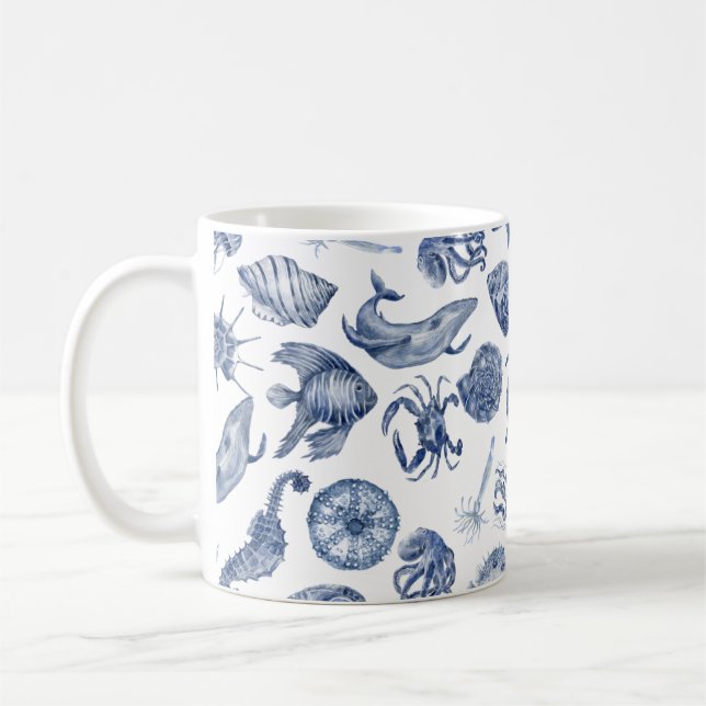 Taza De Café Boda de la costa azul Mug (Izquierda)