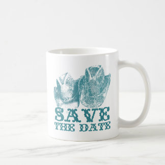 Taza De Café Boda de la granja Bluestone Verde azulado Western