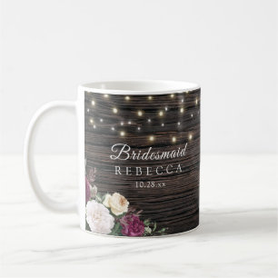 Taza De Café Boda de madera rústica