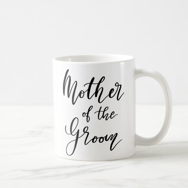 Taza De Café Boda De Tipografía De La Madre Del Guión (Derecha)