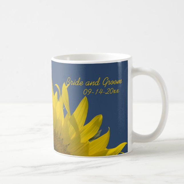 Taza De Café Boda del ascenso del girasol (Derecha)