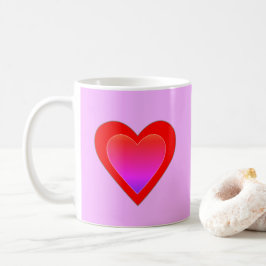 Taza De Café Boda del corazón Día de San Valentín rosa rojo mor