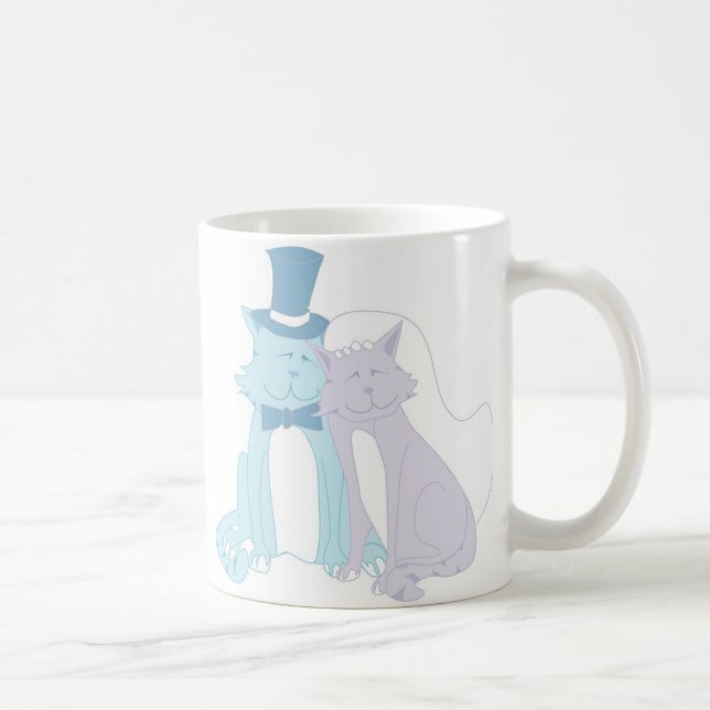 Taza De Café Boda del tema del gato (Derecha)